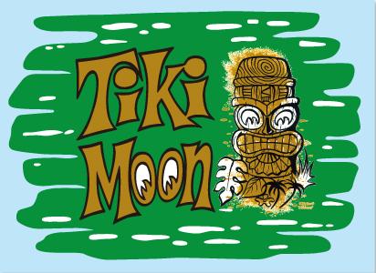 Tiki Moon Sticker