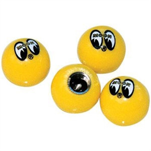 Yellow Moon Ball Air Valve Caps