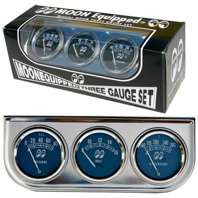 Mooneyes 3 GAUGE SET UNDER DASH