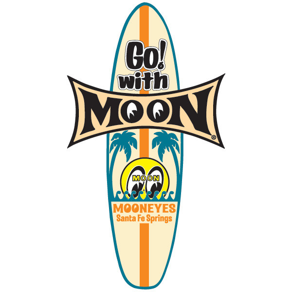 MOON Surfboard Sticker