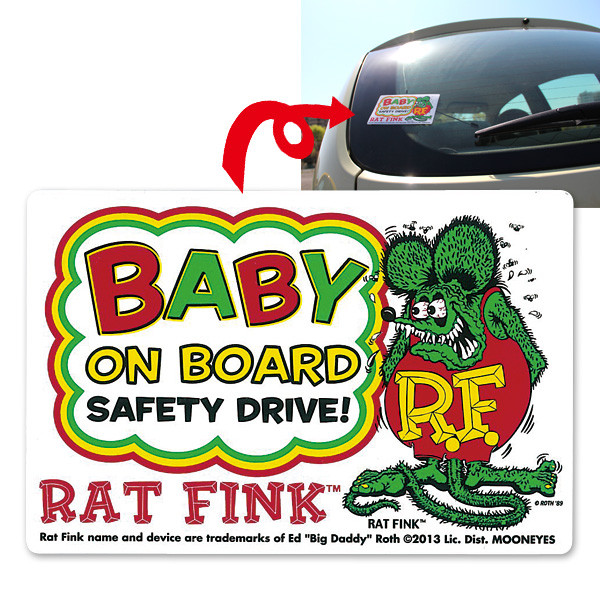 Rat Fink Baby on Board Sticker